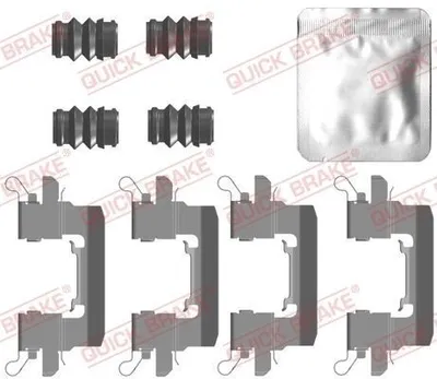 Produktbild von QUICK BRAKE 109-0087 Zubehörsatz Scheibenbremsbelag Vorne für NISSAN LEAF