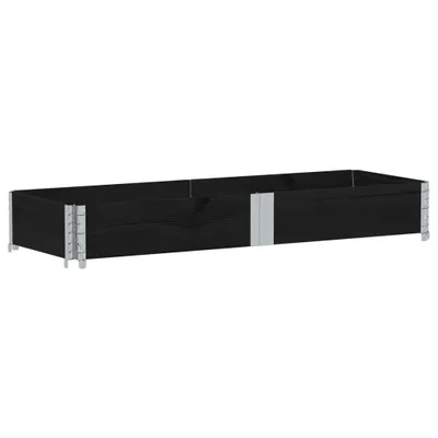 Zdjęcie produktu dla vidaXL Rama górna palety czarna 150x50 cm z litego drewna sosnowego