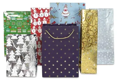 Produktbild von Weihnachts-Geschenktragetasche, 26x39x13cm, sortiert 4508-0099 Tragetasche