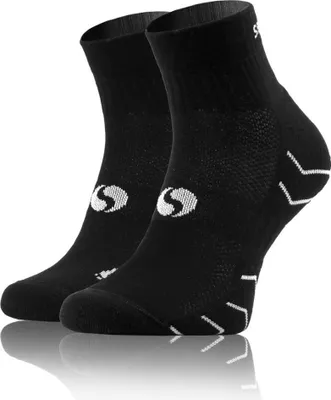Produktbild von Sesto Senso Sportliche Socken - Atmungsaktiv, Nahtlos, Anatomic Fit, Feuchtigkeitsregulierung, Baumwolle, Uni, Schwarz, Ideal für Sport und Alltag, Schützt Achillessehne, Hergestellt in Polen 35-38
