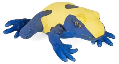 Imagen del producto de Kuschelfrosch Junior, 38 cm, peluche, azul/amarillo/