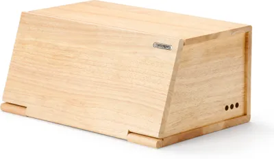 Zdjęcie produktu dla CONTINENTA Brotkasten, Gummibaum 40x26x18,5 cm 3292 4017167329208 Vorteilset – 2 Stück – inkl. 4 Edelstahl-Trinkhalme