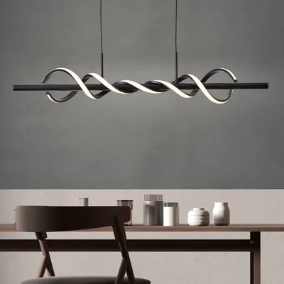 Produktbild von BRILLIANT schwarze LED Pendelleuchte AMALIE | Hängelampe mit warmweißer Lichtfarbe und Memoryfunktion | in 3 Stufen über Wandschalter dimmbar | Höhe 150 cm - 96 cm Breite | 20W 2600 Lumen 3000 Kelvin | Metall/Kunststoff