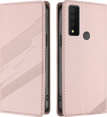 Produktbild von Hülle für TCL 30 XE 5G, Kunstleder Brieftaschen Handyhülle mit Kartenfach und Standfunktion Pink