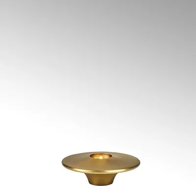 Imagen del producto de Soporte para velas Lambert Norbu, color dorado, dimensiones: 4,5 cm de alto x 14 cm de diámetro, modelo 40676
