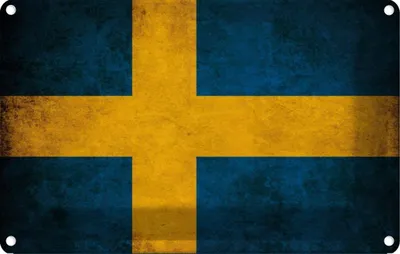 Produktbild von vianmo Blechschild 12x18 cm Schweden Fahne Flagge Wappen