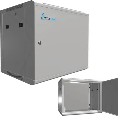 Obrázek produktu pro Extralink 9U 600x450 ASP Grey | Rack cabinet | wall-mounted  solid sheet metal door