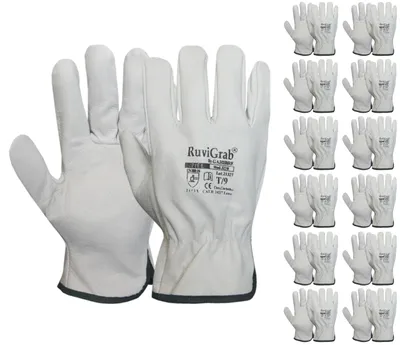 Obrázek produktu pro Pracovní rukavice z kůže, balení 12 párů