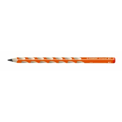 Zdjęcie produktu dla Ergonomiczny trójkątny ołówek dla praworęcznych - STABILO EASYgraph w kolorze pomarańczowym - Pojedynczy ołówek - Twardość HB