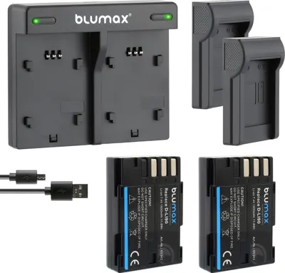 Produktbild von 2x Akku + Lader für Pentax D-Li90 K-3 K3 K3II K5II K7 K-7 645D 645Z 1600 mAh