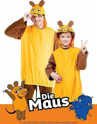 Produktbild von Die Sendung mit der Maus Kostüm - Fasching Hoodie Karneval Kindergröße: 116