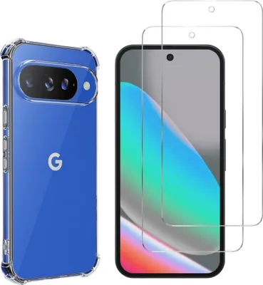 Produktbild von Stoßfeste Hülle für Google Pixel 10 / Google Pixel 10 Pro und 2 Displayschutzfolien aus gehärtetem Glas Phonillico®