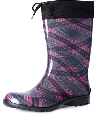 Produktbild von Ladeheid Damen Gummistiefel mit Stulpe LA-968 (Violett/Kariert, 42)