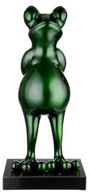 Produktbild von Casablanca by Gilde Dekofigur Skulptur Frosch Frog grün metallic H. 68 cm,52360