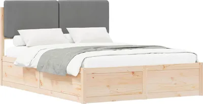 Obrázok produktu pre Rám postele s čalúneným čelom Svetlosivá 150 x 200 cm