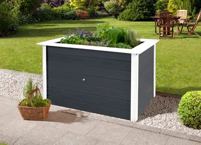 Produktbild von WEKA Profi-Hochbeet 669 B, Farbe: anthrazit, Länge: 133 cm, Breite: 70 cm, Höhe: 35 cm; 669.120.816.400