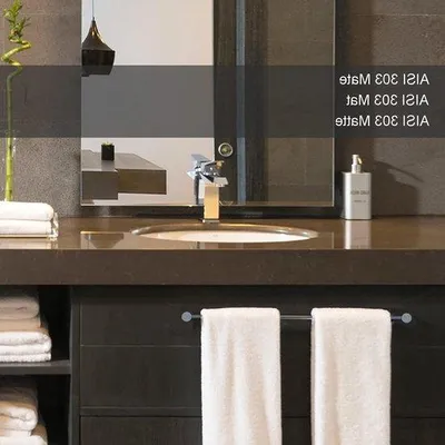 Image de Porte-serviettes mural 40 cm en acier inoxydable pour salle de bains