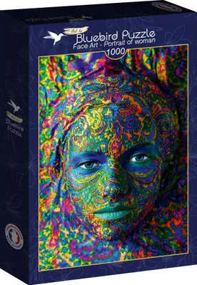 Zdjęcie produktu dla Puzzle Bluebird Face Art - Portret kobiety - 1000 elementów