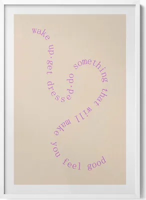 Produktbild von Motivierender inspirierender Satz– Wandbild mit Rahmen – Gerahmtes Bild  – Wanddekoration – 70x100 cm –  Weiß Rahmen
