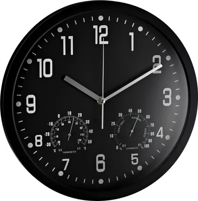 Immagine prodotto di Orologio da parete rotondo in plastica 35cm nero