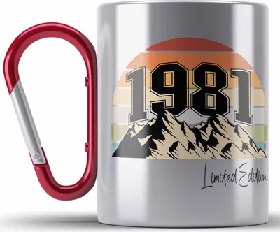 Produktbild von Trendation -  40. Geburtstag Edelstahl Tasse Karabiner Frau Männer Geschenk 40er Geschenkidee 40 Mutter Vater Mann Frauen Lustig Geschenke (Rot)