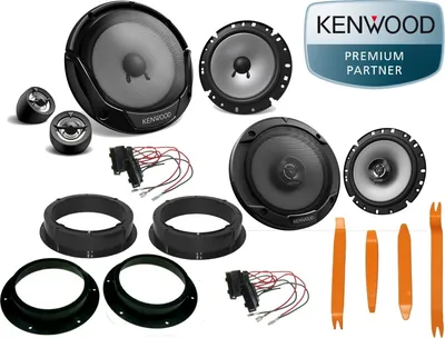 Produktbild von Kenwood für VW Touareg Lautsprecher Komplett Set Tür vorn hinten + Ausbau Hebel