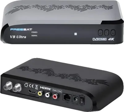 Obrázek produktu pro Satelitní přijímač, 4K Ultra HD, kompatibilita s DVB, FREESAT V8 Ultra, EU konektor