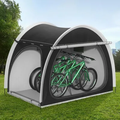 Zdjęcie produktu dla Namiot Rowerowy Odporny Na Warunki Atmosferyczne Dla 3 Do 4 Rowerów 210 X 150 X 170 Cm