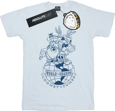 Image de T-shirt Looney Tunes « World Champs » pour homme BI50523 (XL) (blanc)