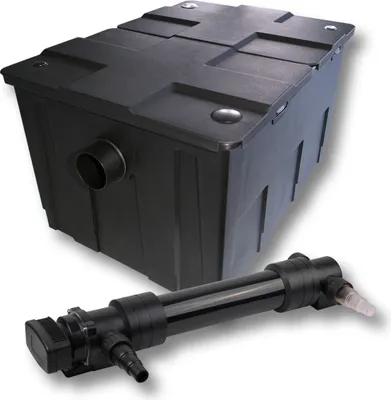 Produktbild von SunSun Komplettset: CBF-550 Teichfilter bis 60000 L Teichfilteranlage als Durchlauffilter, CUV-636 Teichklärer UVC Klärer mit 36 Watt UV-C Leistung