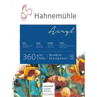 Produktbild von Hahnemühle Acryl 360 Block - 360 g/m² - 36 x 48 cm - 10 Blatt