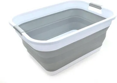 Obrázek produktu pro Skládací plastový koš na prádlo, 41 l, šedý