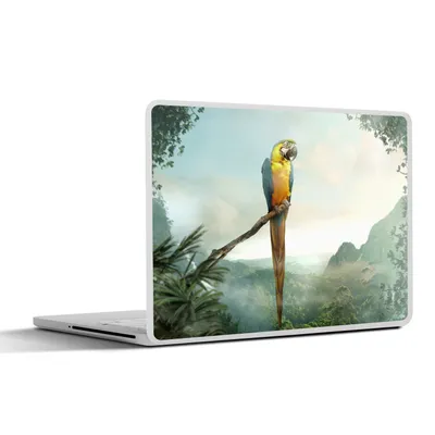 Produktbild von MuchoWow® Laptop Aufkleber Sticker Cover Tiere - Tropisch - Papagei 40x30 cm - Laptop Dekoration - Selbstklebend