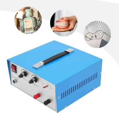 Produktbild von Elektrisches Punktschweißgerät - Schmuck-Punktschweißgerät - 600 W - 110–240 V - 0,5–1,5 mm - Präzisionsstrom - Blechgehäuse - Kompakt 25,5×24,8×13 cm - Brillantblau