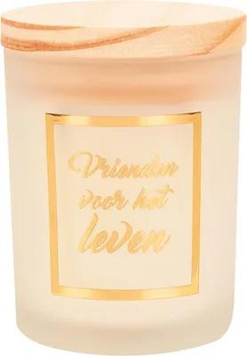 Produktbild von Duftkerze, klein, gold/weiß – Freunde