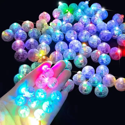 LED-Ballons 120 Stück, bunt, rund, für Party-Deko