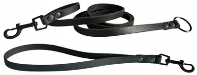 Produktbild von ShelbyPets Leder Hundeleine schwarz, weich, robust