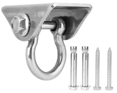 Immagine prodotto di Gancio oscillante in acciaio inossidabile - Piastra multifunzionale - Capacità di carico 450 kg - Dimensioni 70 x 42 x 52 mm - Resistente e robusto - Gancio oscillante
