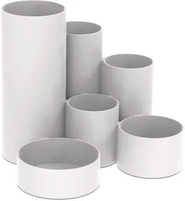 Image de MAUL Pot à crayons MAULtubo plastique 15.3 x 15.2 x 12.6 cm blanc
