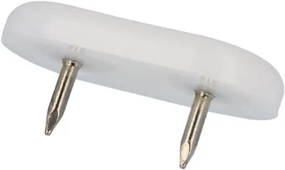 Produktbild von 4 Stück Nagelgleiter für Stühle und Tische - Kunststoffmöbelgleiter (Natur, 35 x 18 mm)