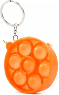 Produktbild von Anti-Stress Spielzeug Pop It Schlüsselanhänger Fidget Toy Silikon Entspannung Bunt