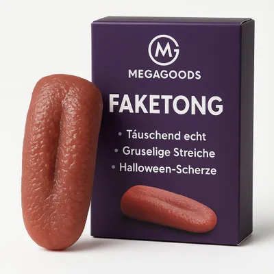 Produktbild von Täuschend echte Gummizunge für gruselige Streiche Halloween DE.