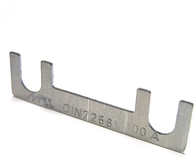 Produktbild von Streifensicherung MS-U 100A 32V, Breite 41 mm, Lochabstand 30 mm, Höhe 11 mm, Loch-Ø 5mm