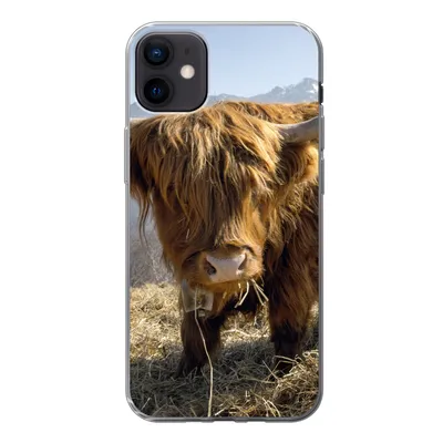Produktbild von MuchoWow® Handyhülle Schutzhülle Hülle für iPhone 12 mini Schottischer Highlander - Berg - Schnee Silikon Softcase Handy Hülle - Bild