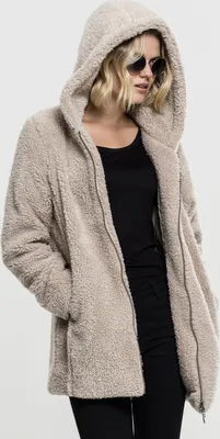 Image de Urban Classics Ladies Sherpa Jacket black - L Veste avec fourrure