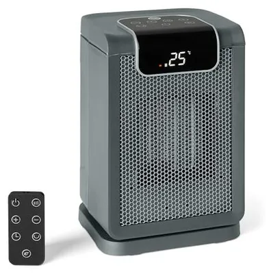 Immagine prodotto di A. Riscaldatore ceramico, 1800W, con telecomando, oscillazione a 70°, display digitale