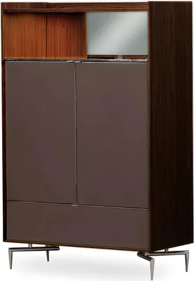 Produktbild von Braune Holzkonsole modern robust für Flur Wohnzimmer Büro