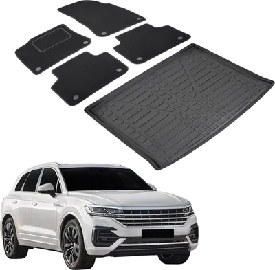Produktbild von Kofferraumwanne Fußmatten Set Für Volkswagen Touareg Ab 2018, Genaue Passform