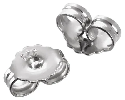 Produktbild von NKlaus 1 Paar 925 Sterling Silber rhodiniert. Breite: 5,4mm Gegenstecker