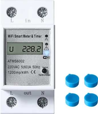Produktbild von TUYA WLAN Energiezähler 2P Einphasen – Smart Meter mit DIN-Schienenmontage, Fernzugriff, Zeitsteuerung und Sprachsteuerung